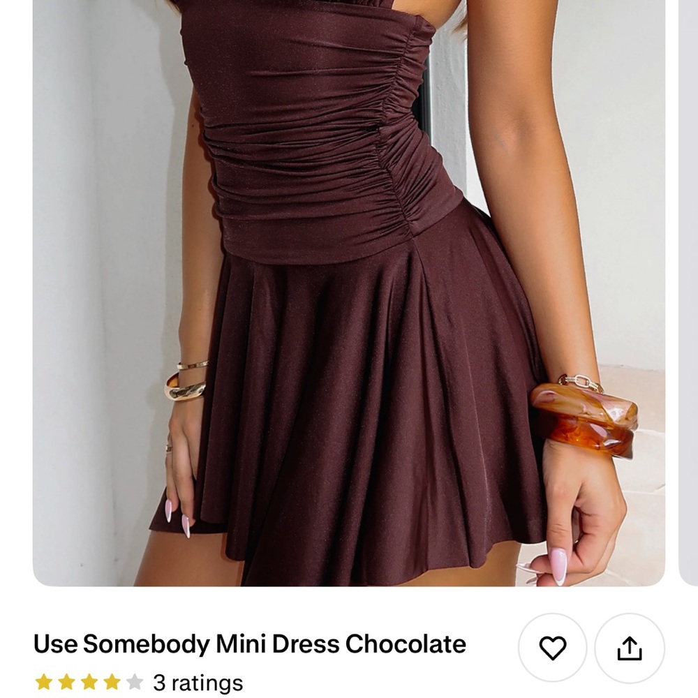 White Fox Boutique Rich Brown Mini Dress